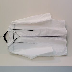 Made in Italy Mira & Co Rain Coat White w/Black Detail